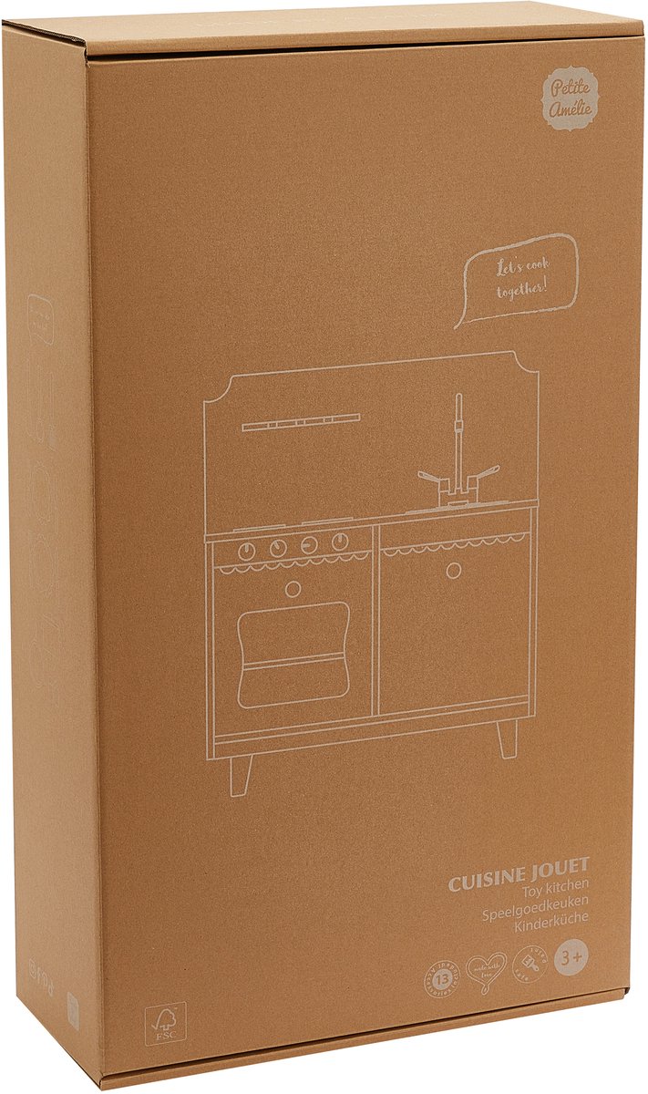 Petite Amélie Speelkeuken Sorbier - Kinderkeuken incl. 13-delige keukenset - H 82 cm — afbeelding 6