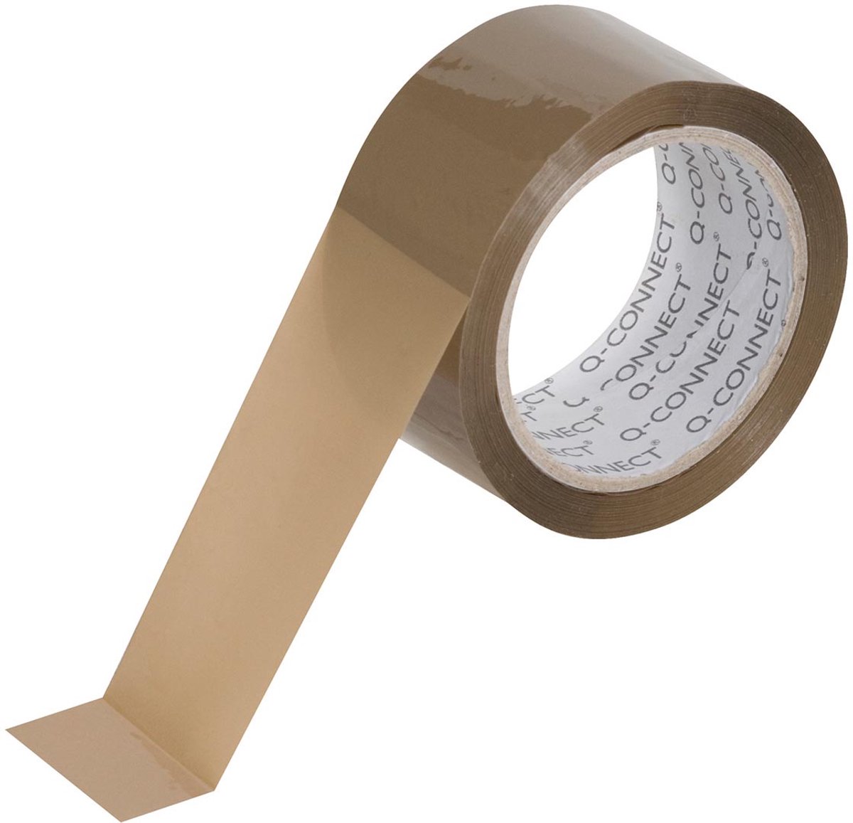 Q-CONNECT standaard verpakkingstape, ft 48 mm x 60 m, bruin, doos van 6