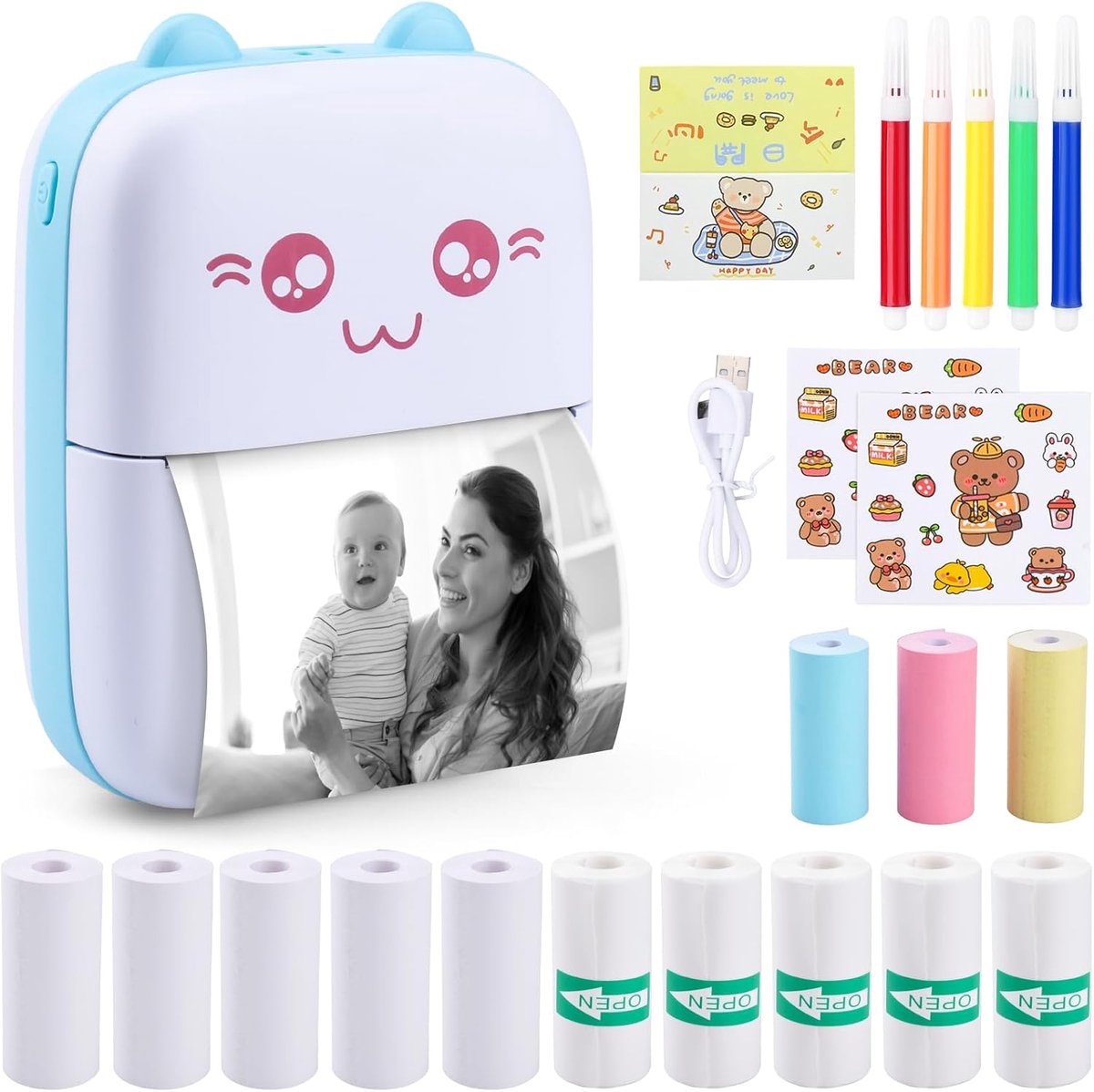Mini Printer - Zak Printer - Direct Printen - Inktvrij Printen - Compact Formaat