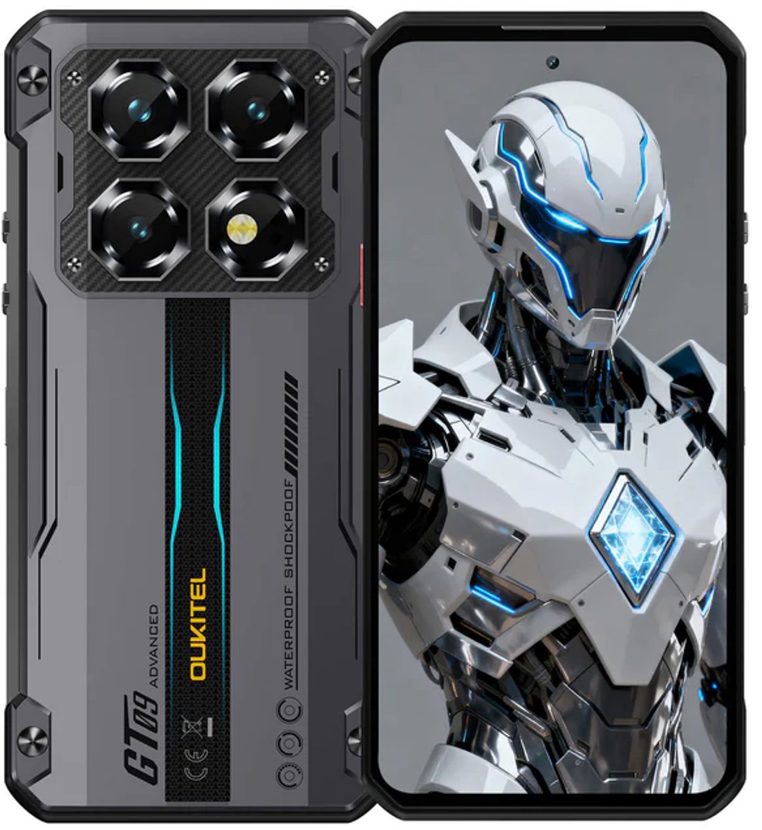 Oukitel WP60 Rugged Phone 16/512 GB – Rugged smartphone – Robuuste telefoon 7.2" – 5G smartphone - IP69 waterproof en stofdicht - Met Robuuste case - 5G Dual SIM - Mobiel internet en GPS - Android 15 – 11.000 mAh batterij – Waterdichte telefoon