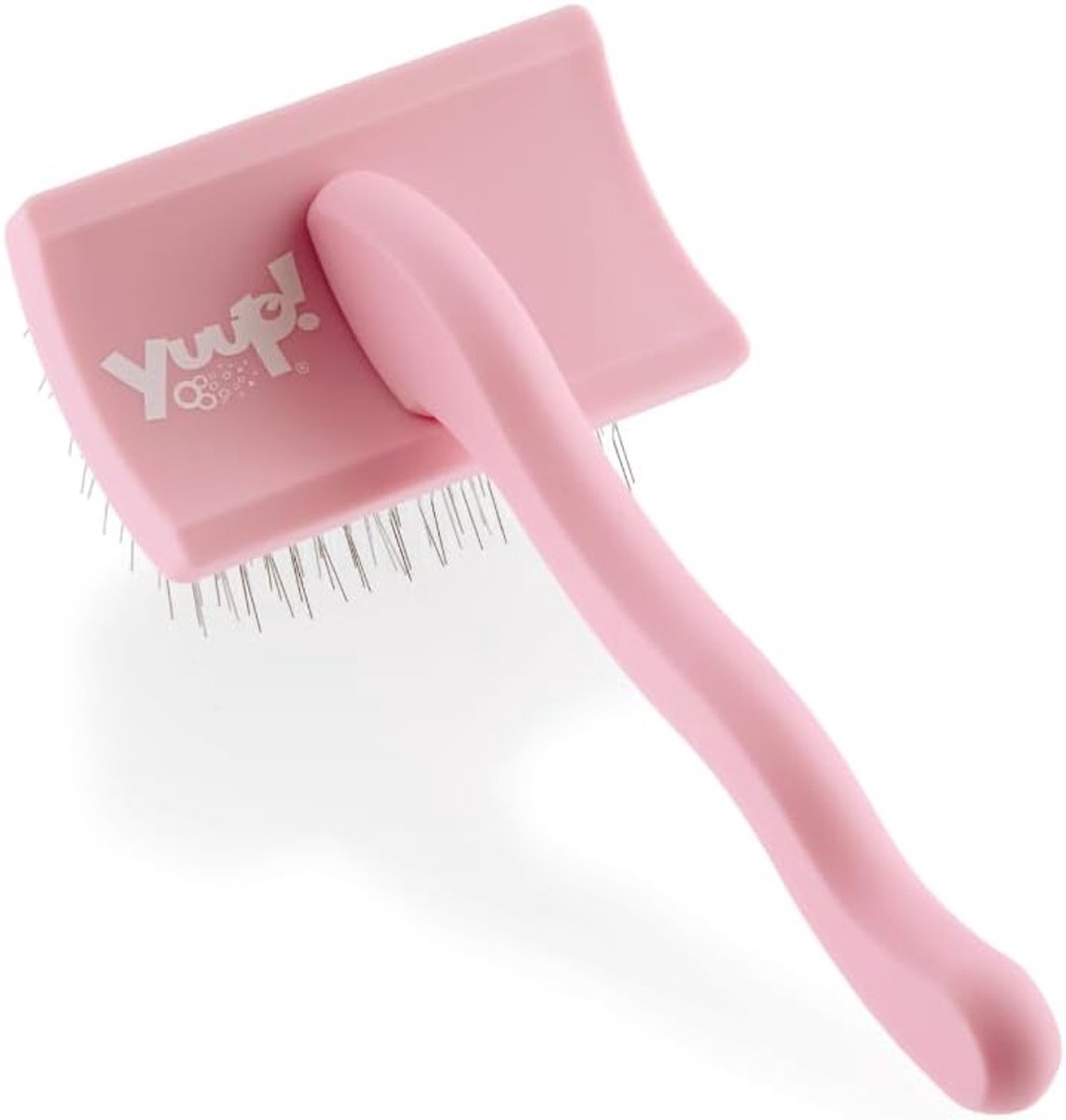 Mini Hondenborstel - Kattenborstel Verzorging - Vacht Ontklitten - Ergonomische Handgreep - 10x7x21cm - Roze