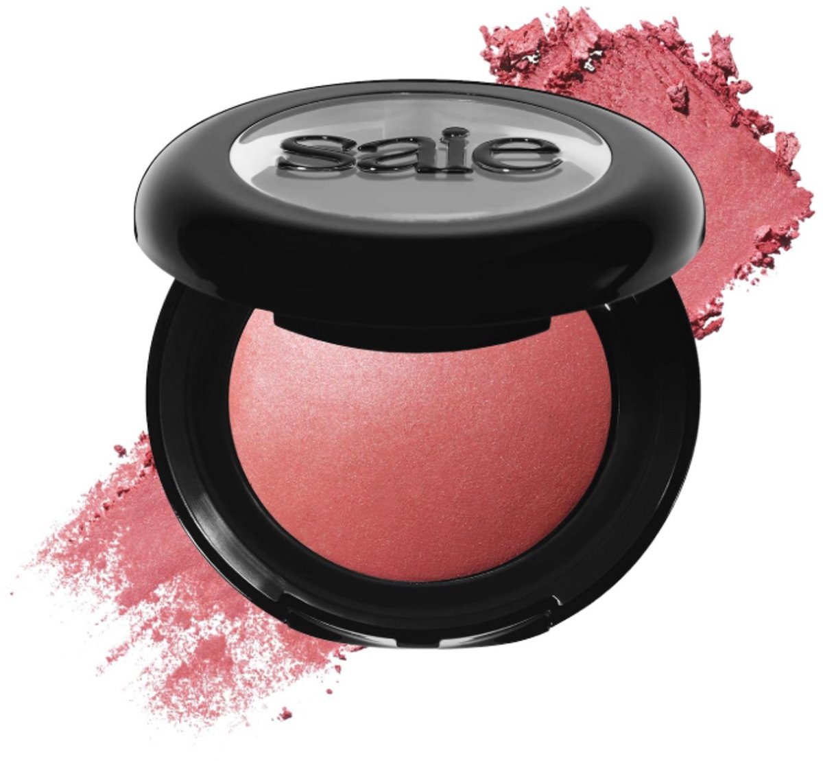 Saie SuperSuede Baked Blush 3g (Mia) – Talkvrije Poeder Blush met Hyaluronzuur, Glycerine & Squalaan – Hydraterende Blush voor Natuurlijke Glow