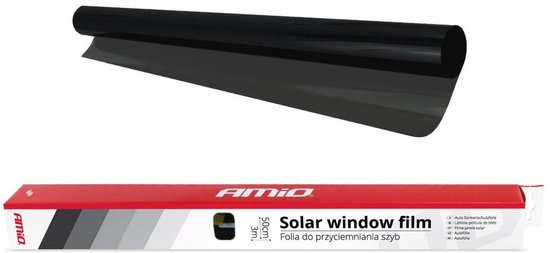 AMiO Auto Raamfolie Tint Vinyl Zwart 50x300cm (5%) - Zwarte Ramenfolie voor Privacy en Zonwering van AMiO — afbeelding 2