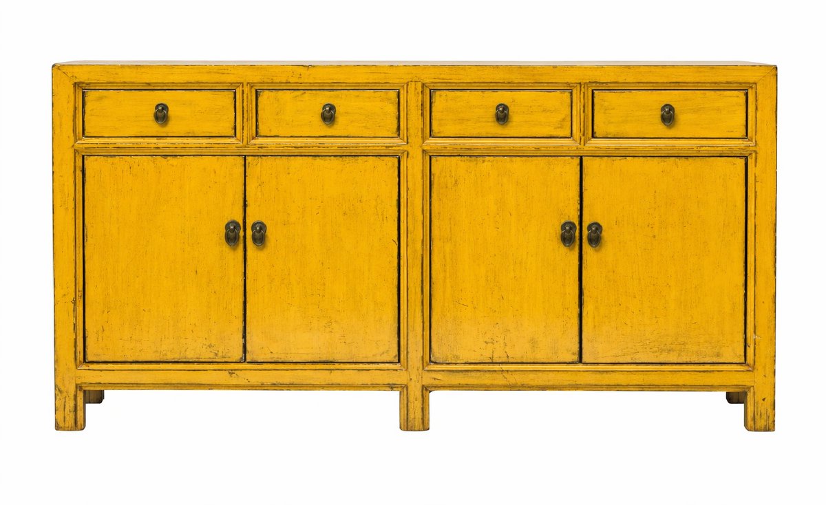 Fine Asianliving Antieke Chinese Dressoir Geel High Gloss B170xD42xH88cm Chinese Meubels Oosterse Kast