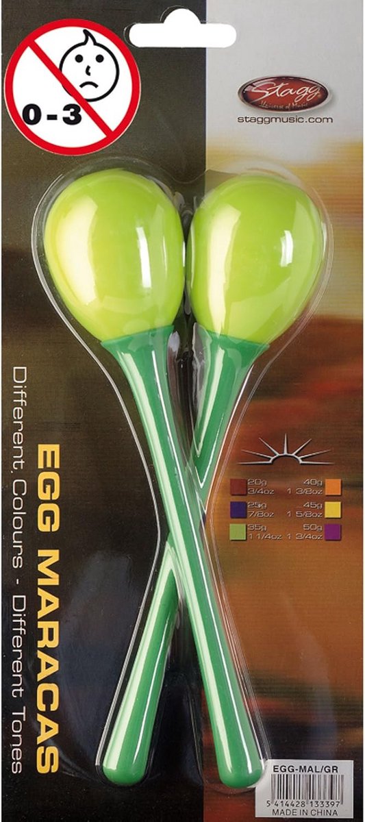 Eier Maracas - Percussie Eieren - Muziek Maken - Lichtgewicht Ontwerp - Groot Formaat - Groen