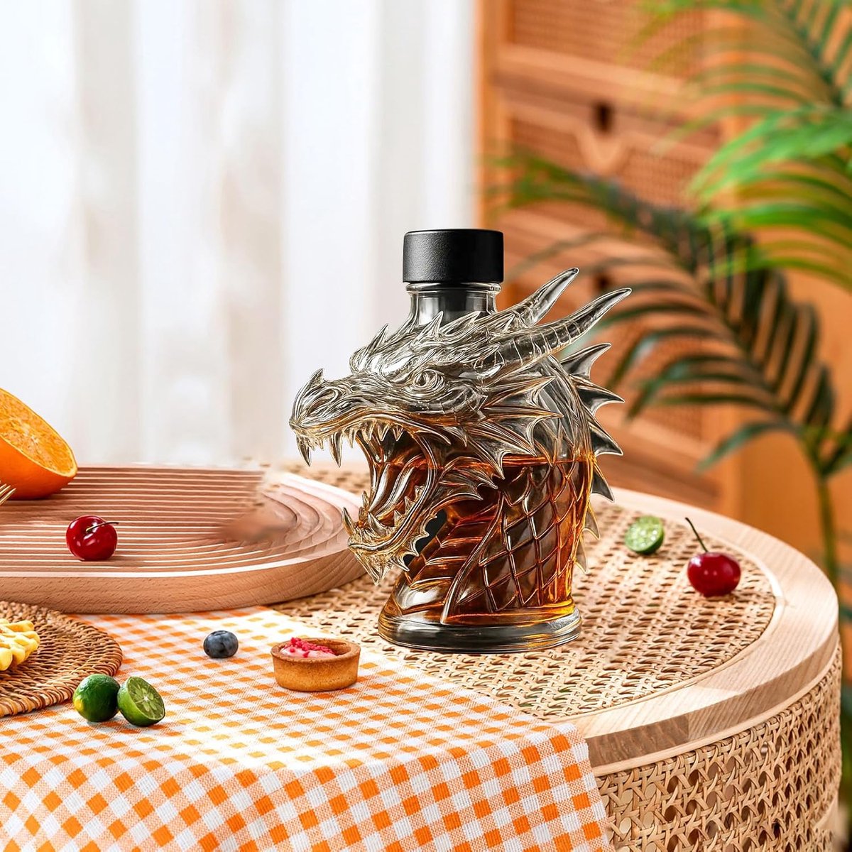Glazen Whisky - Water Karaf - Kristalglas Look Whiskey Fles - Karaffen - voor Sterke Drank - Geschikt voor Sterke Drank, Decoratie voor De Thuisbar en Tafeldecoratie voor Feestjes - Decoratief - Perfect Cadeau — cadeau in Koken & Dineren - foto 5