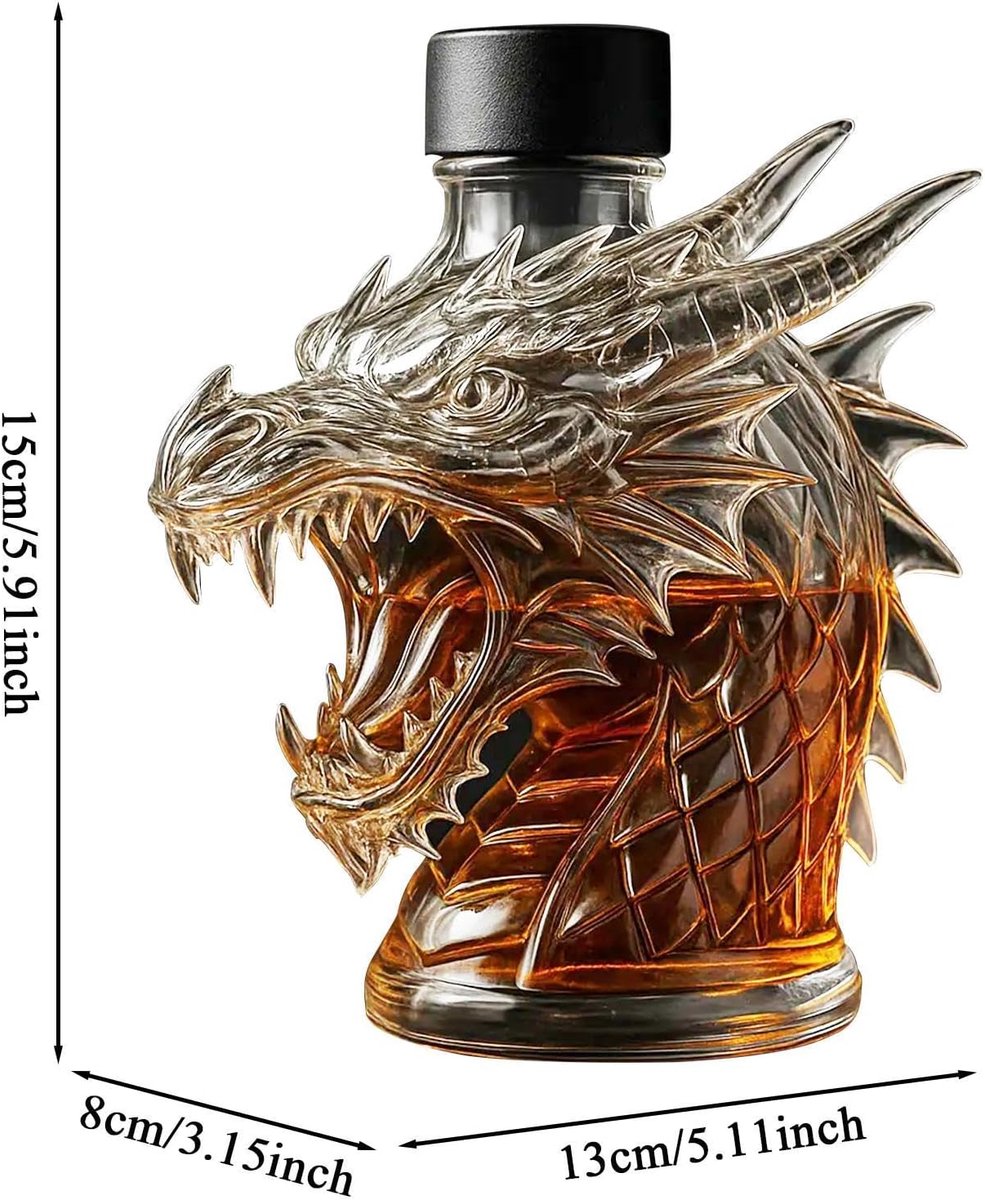 Glazen Whisky - Water Karaf - Kristalglas Look Whiskey Fles - Karaffen - voor Sterke Drank - Geschikt voor Sterke Drank, Decoratie voor De Thuisbar en Tafeldecoratie voor Feestjes - Decoratief - Perfect Cadeau — cadeau in Koken & Dineren - foto 7