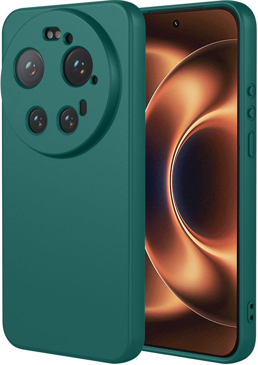 MobyDefend Hoesje - Geschikt voor Xiaomi 17 Ultra - Matte Siliconen Backcover - Groen