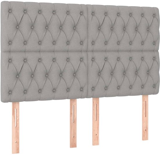 vidaXL-Boxspring-met-matras-stof-lichtgrijs-160x200-cm