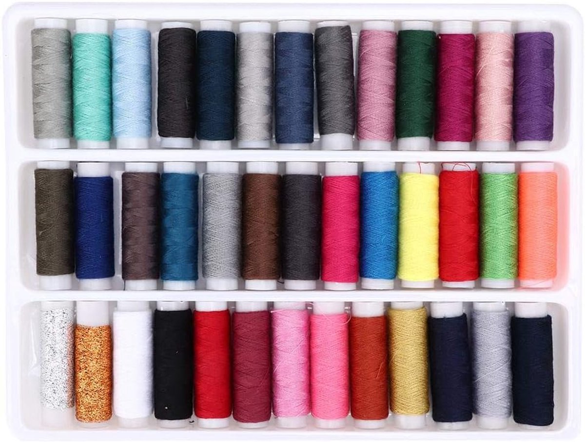 Naaidraad Set - Polyester Garen - Kleding Reparatie - 39 Kleuren - Box Set