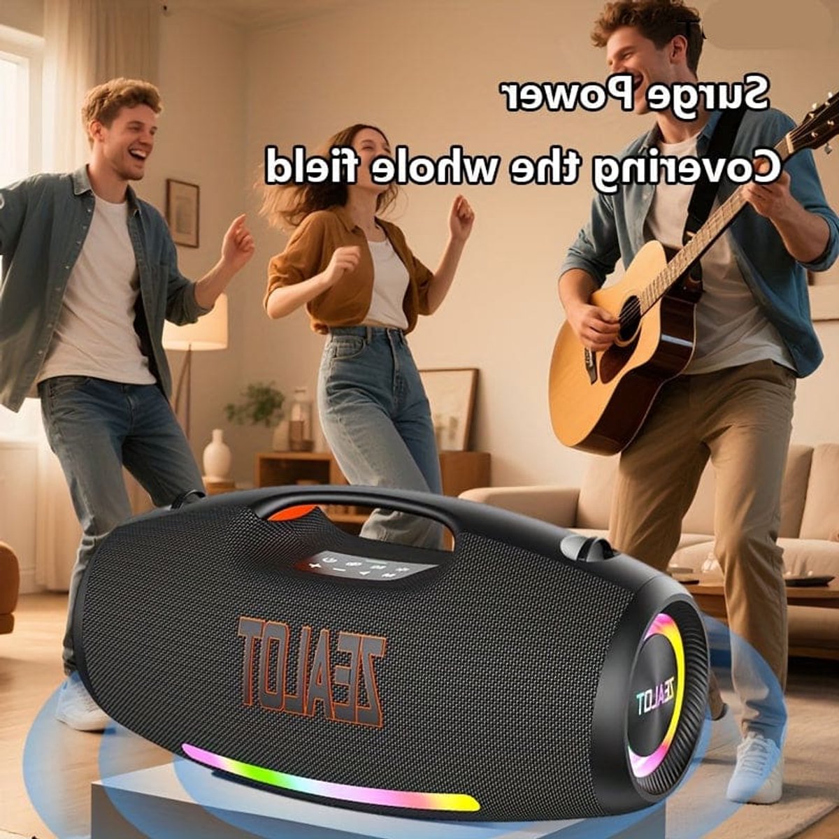 Draadloze Speaker – Bluetooth Speaker – Portable Speaker – Draagbare Luidspreker – Outdoor Speaker – 45W Krachtig Geluid – 48000mAh Powerbank & RGB Lichtshow