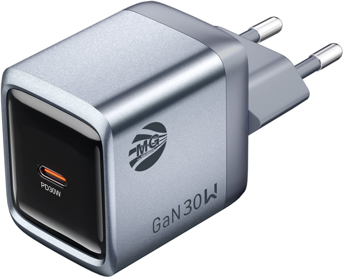 MG CDA236 GaN Fast Charger - PD 30W Type-C Adapter - Grijs