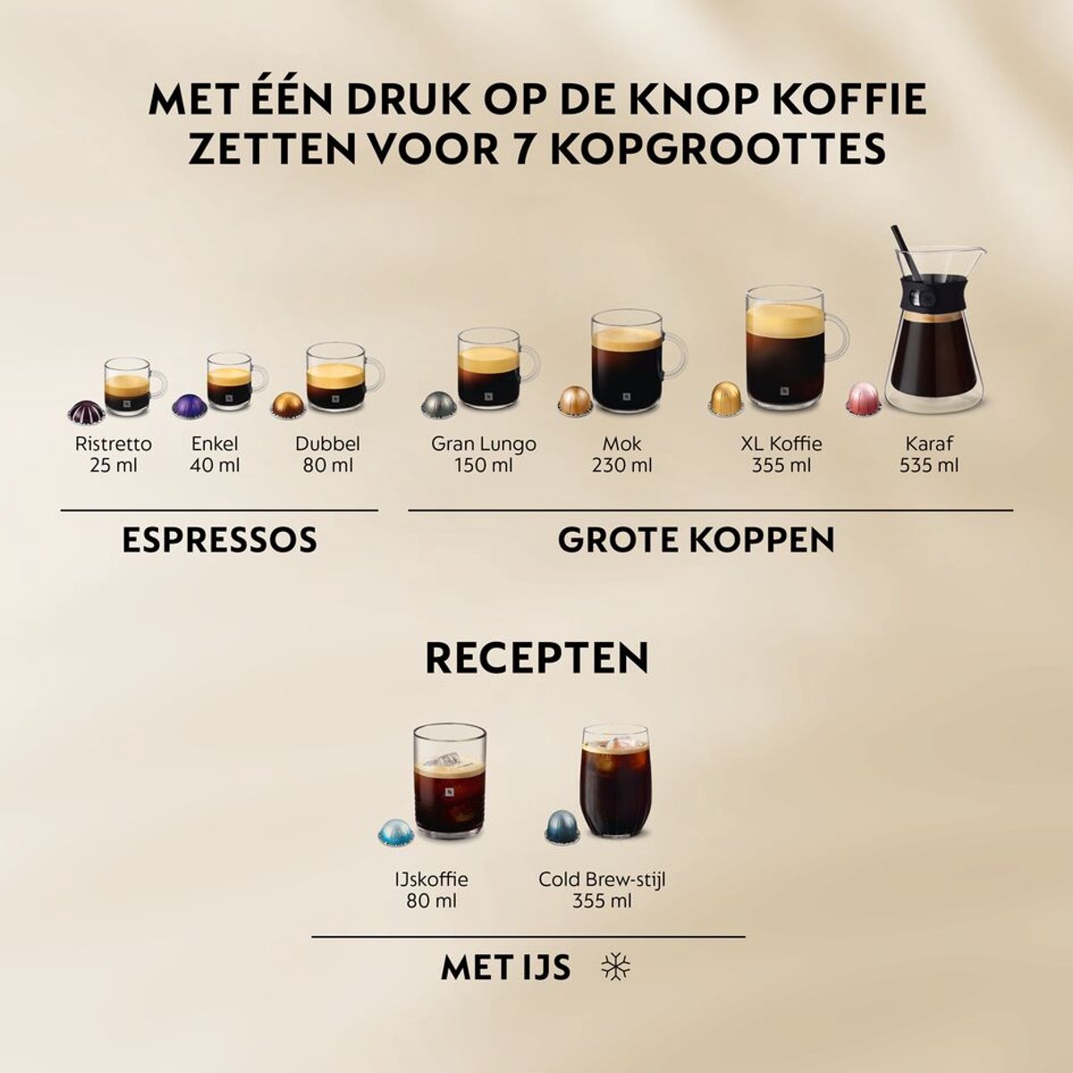 Nespresso Vertuo UP - Snelle capsulekoffiemachine zwart thumbnail 2