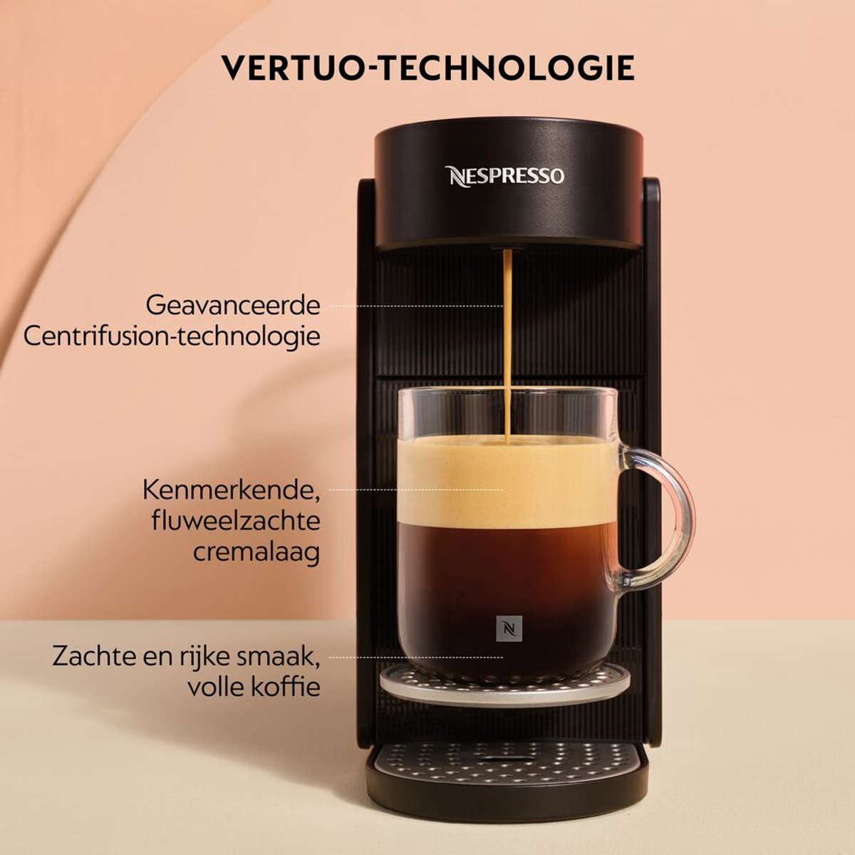 Nespresso Vertuo UP - Snelle capsulekoffiemachine zwart thumbnail 4