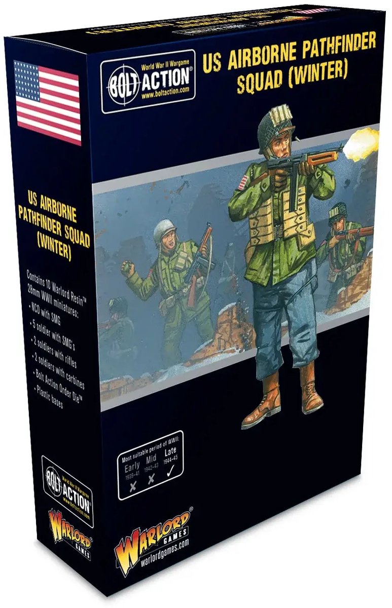US airborne pathfinder squad (winter) (Bolt action nieuw)