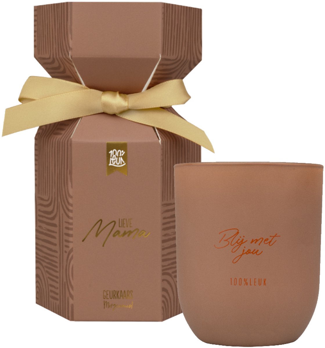 100%LEUK - Geurkaars in cadeauverpakking - Mama — cadeau in Wonen & Interieur - foto 3