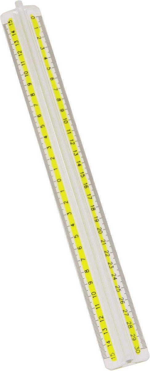 Liniaal 30 cm - Meetlat School - Precisiewerk Tekenen - Anti-glare PVC - 30 Centimeter - Transparant