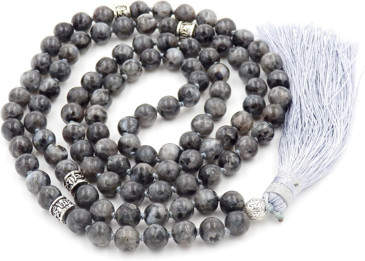 Meditatie Mala Ketting - Gebedskralen armband - Innerlijke rust - 108 halfedelstenen - Unieke maat - Assorti