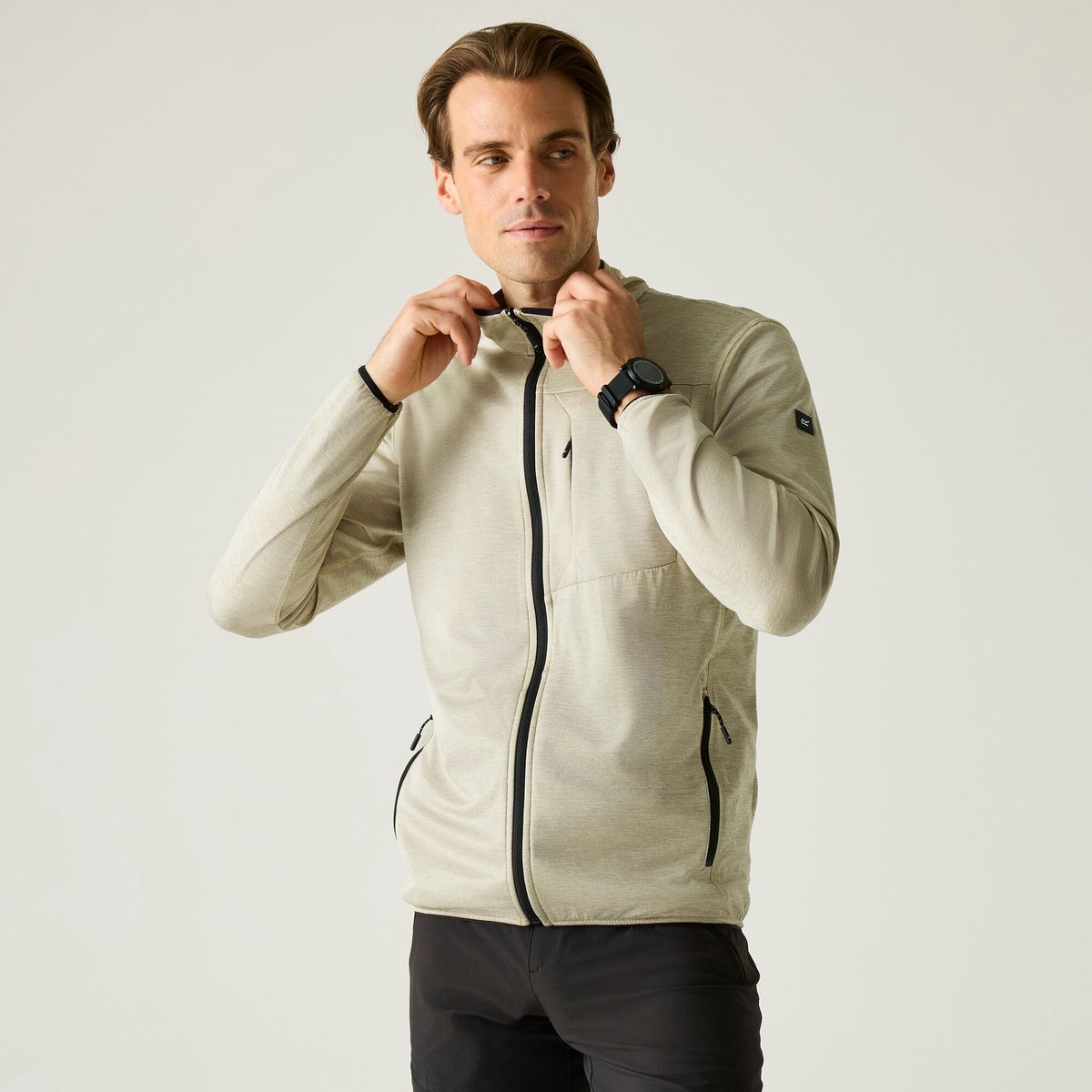 Hillden Marl tussenlaag met volledige ritssluiting voor heren Beige