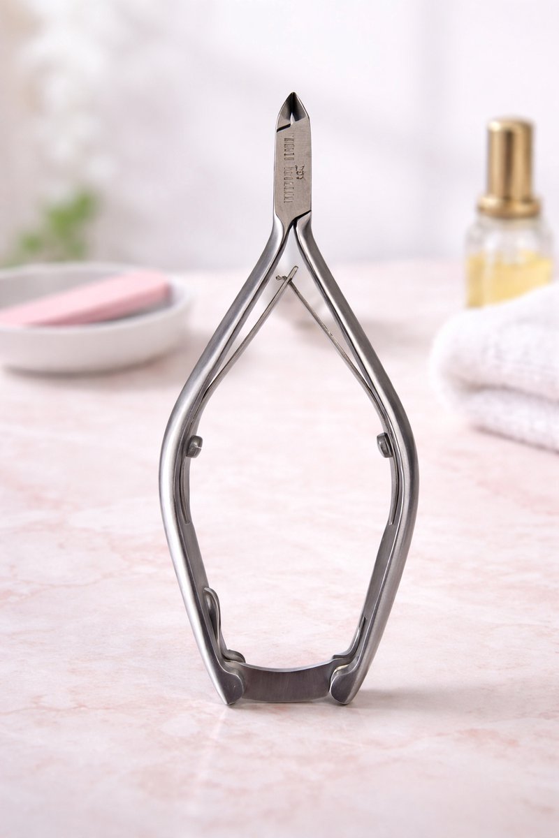 Benelux Surgical Instruments / Nagelriem knipper met lange handvat en stevig dubbel scharnier en slot snijbek 4mm 11.5cm