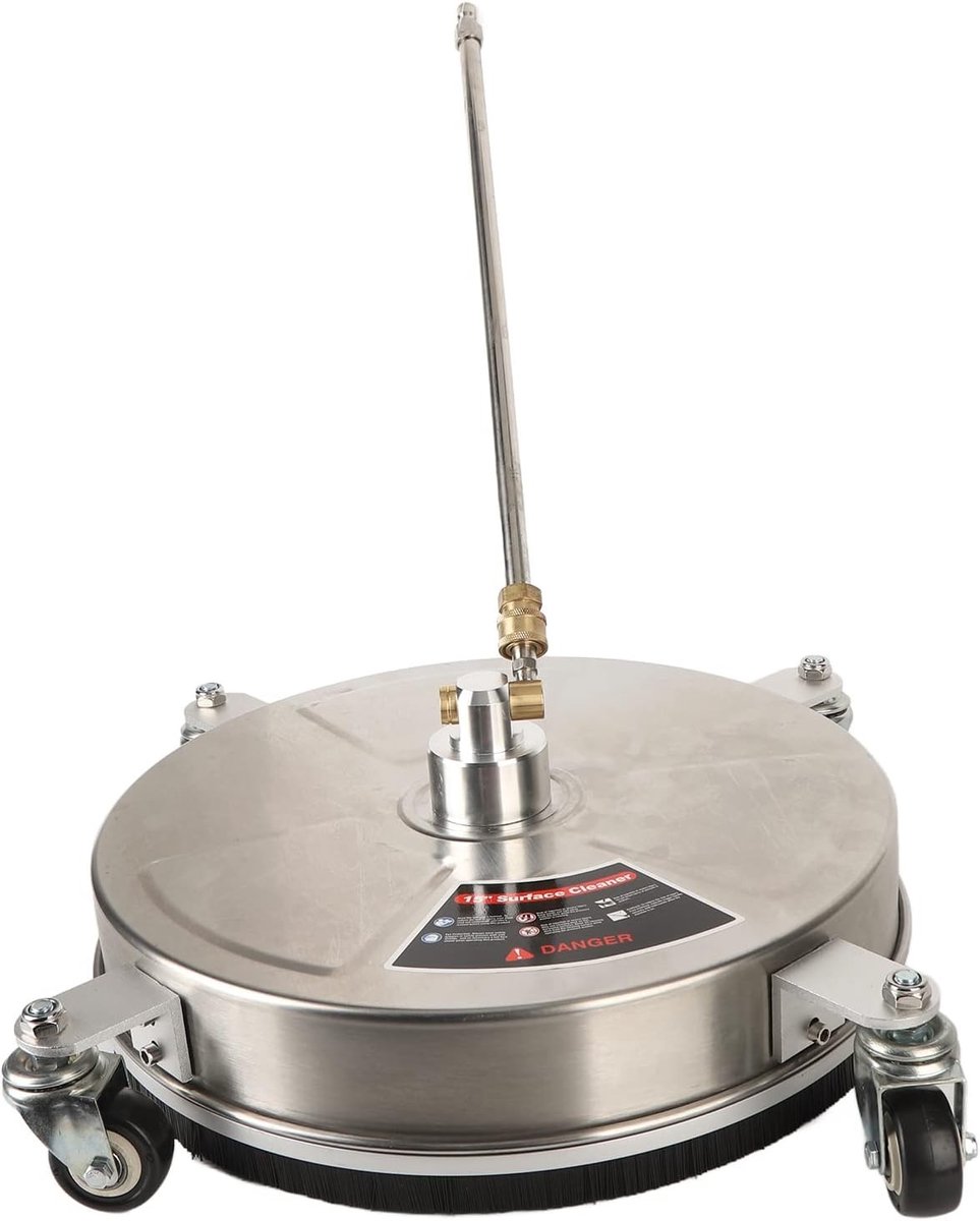 Allecto - Hoge Druk Reiniger - Professionele Oppervlakte Cleaner - 4000 PSI - 15 Inch - 4 Wielen - Inclusief Harde Borstel - Geschikt voor Tuinen -...