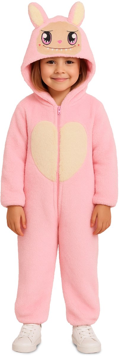 Labubu Onesie Roze Kind Hartje - Maat 128