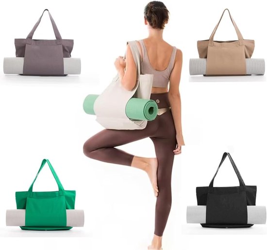 Yogamat Tas - Canvas Schoudertas voor Pilates en Yoga - Handig Draagbaar voor Sportscholen - 1 Stuk van Merkloos — afbeelding 4