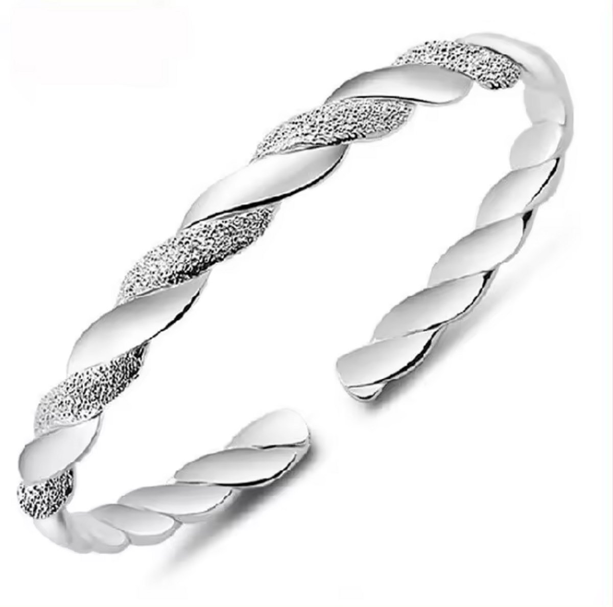 N3 Collecties Mode 925 sterling zilveren open manchet armband/bangle armband voor dames