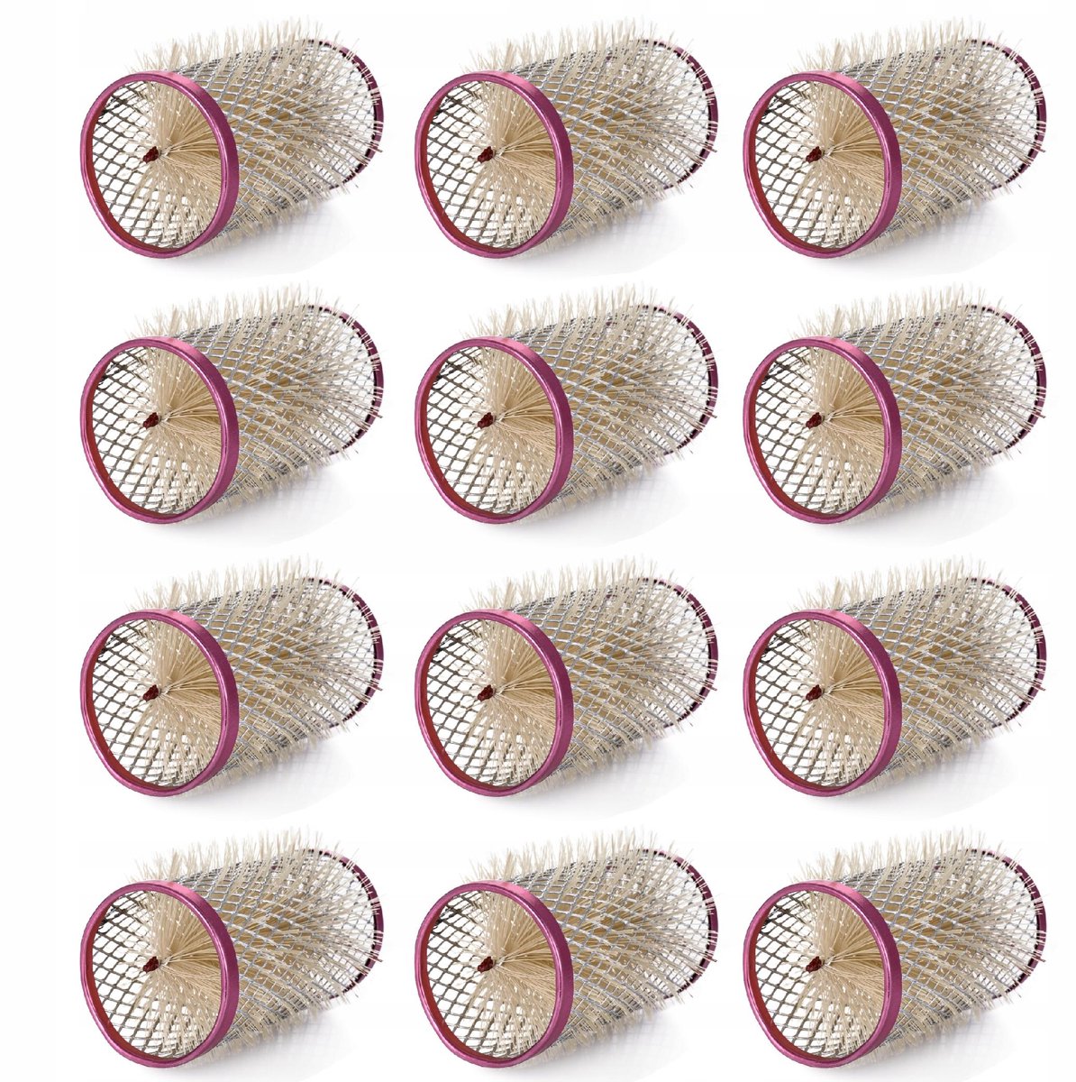 Poniks Grote Metalen Haarrollers met Borstel - 36mm 12st - Dikke