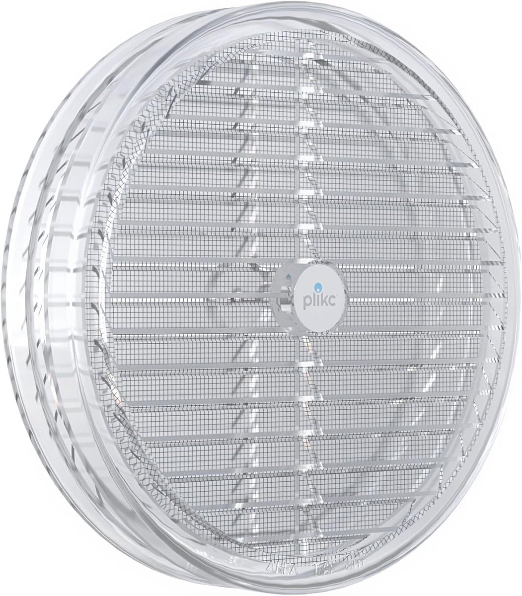 Raamventilatie Dubbel Rooster - Insectenwerend Ventiel - Luchtcirculatie Verbeteren - Geïntegreerd Insectennet - 20-200 mm - Transparant