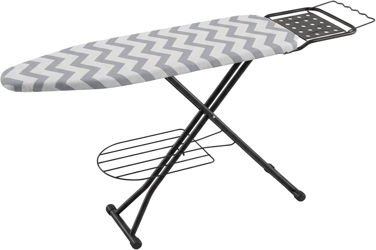 Strijkplank - 110x33 cm - grijs-wit - met zigzag-patroon