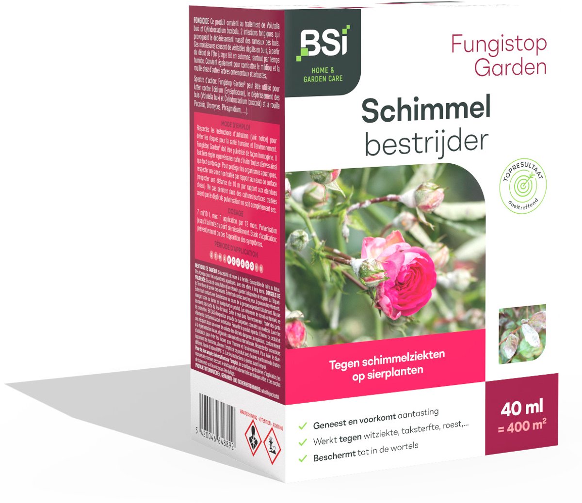 BSI - Fungistop Garden - Sierplanten - Fungicide concentraat tegen schimmelziekten op sierplanten - 40 ml voor 400 m²