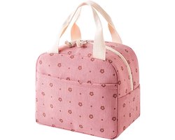 Geïsoleerde lunchtas voor dames, draagbare lunchbox, geïsoleerde lunchtas, draagtas, geschikt voor kantoor, werk, lunch en andere gelegenheden.