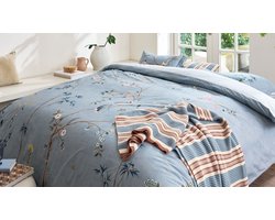 Pip Studio Bamboo Blossom dekbedovertrek - Tweepersoons - 200 x 200/220 cm - Licht blauw