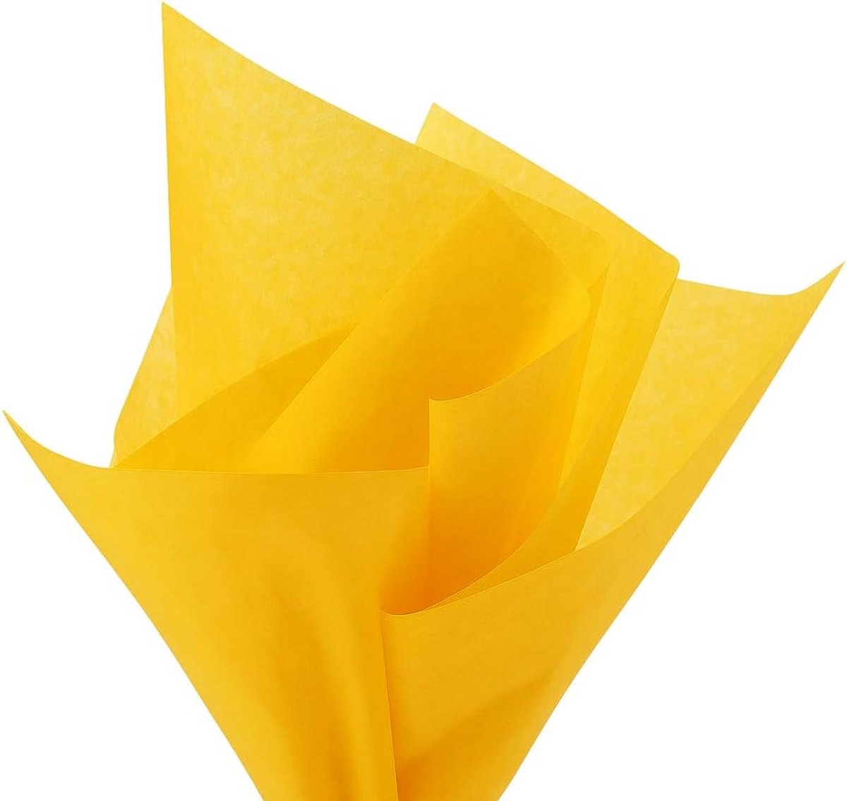 100 vellen diepgeel tissuepapier - 50 x 35 cm - voor geschenkverpakking, knutselen en decoratie
