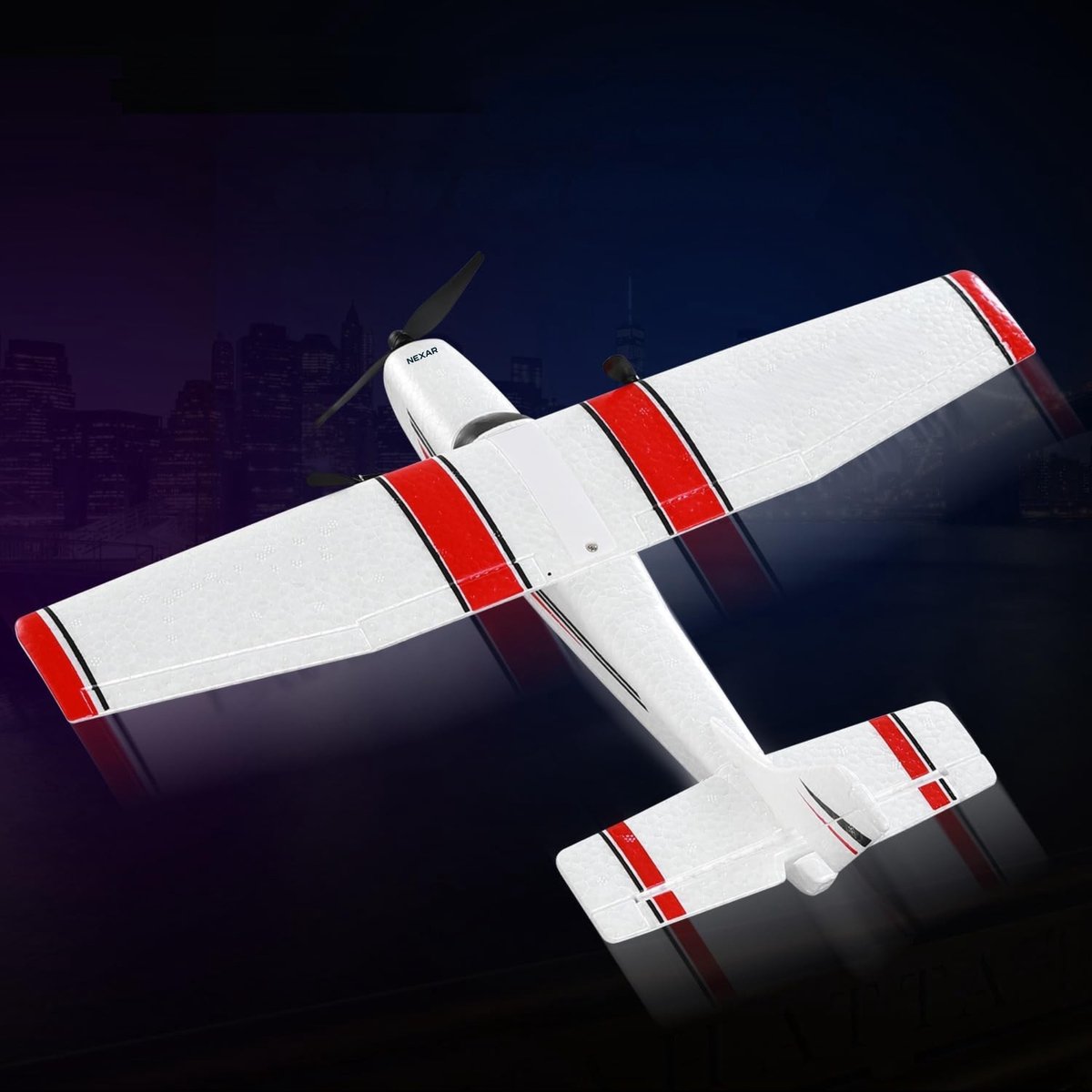 Nexar Bestuurbare Vliegtuig - RC Propellervliegtuig met Gyro Stabilisatie - Afstandsbestuurbaar Vliegtuig - voor Kinderen & Beginners - Incl. 3 Batterijen — afbeelding 4