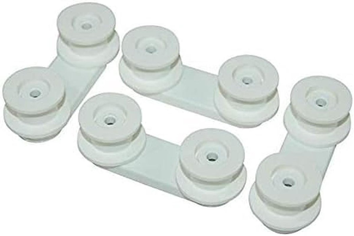 Set van 4 Vervangende Wielen voor Vaatwassermand - Universeel Geschikt