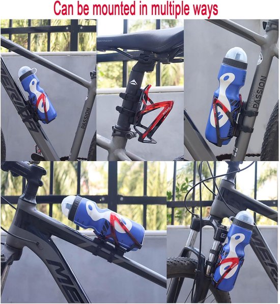 Flessenhouder fiets kunststof licht duurzaam PC drankhouder voor MTB racefiets — afbeelding 5