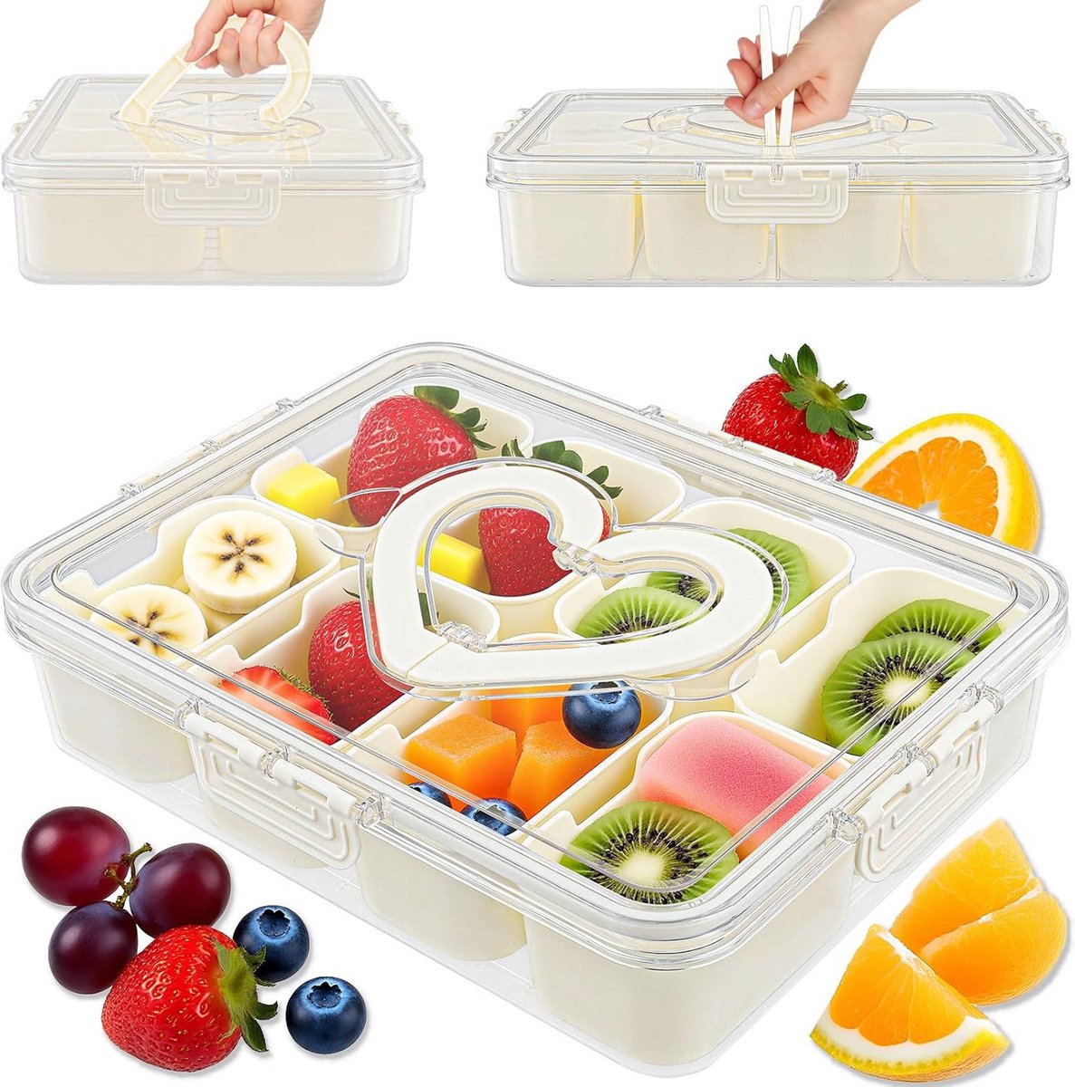 Broodtrommel met Vakjes - Lunchbox voor Kinderen en Volwassenen