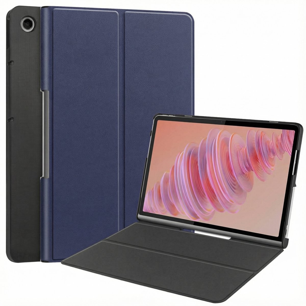 imoshion Tablet Hoes - Geschikt voor Lenovo Tab Plus - Bookcase Lenovo Tab Plus - Donkerblauw