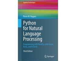 Omslag van Cognitive Technologies- Python for Natural Language Processing