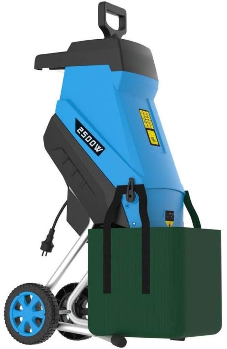 Aurixi® Professionele Hakselaar Versnipperaar - Hakselaar Electrisch - Versnipperaar Hakselaar - Blauw/Zwart - 49cm x 40cm x 104cm