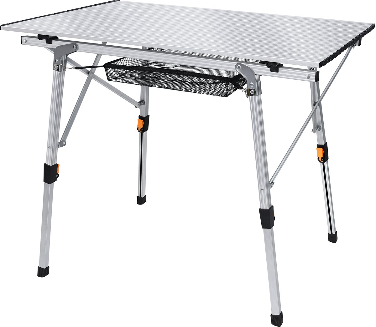 Aufun Kampeertafel Klaptafel 90x52x45cm - Opvouwbare Tafel met Aluminium Frame - Voor Kamperen en Balkon - Zilver