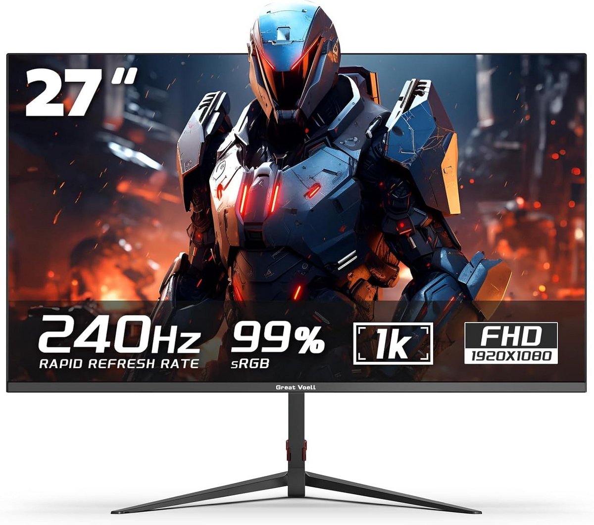 27 Inch Gaming Monitor FHD 1920x1080P 240Hz met HDR en FreeSync