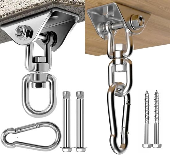 hangstang, 360° draaibare hangvloer, touwhangstoel, hoogwaardige hangstoel — afbeelding 4