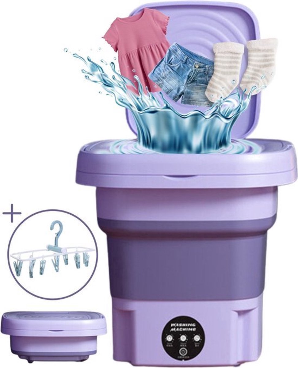 Mini Wasmachine - Compact - Energiezuinig - Opvouwbaar - 9L - Ideaal voor Studenten & camping