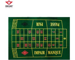 Roulette Kleed 130 x 90 cm – Groen Vilt – Casino Spel Accessoire voor Thuis – Longfield Games