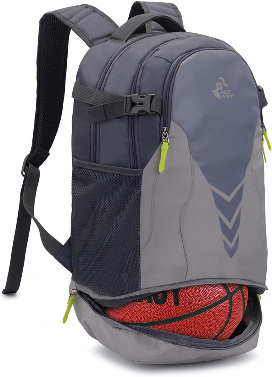 Lichtgewicht 35L Sport Rugzak - Gymtas met Apart Ballen Vak voor Basketbal, Voetbal en Fitness