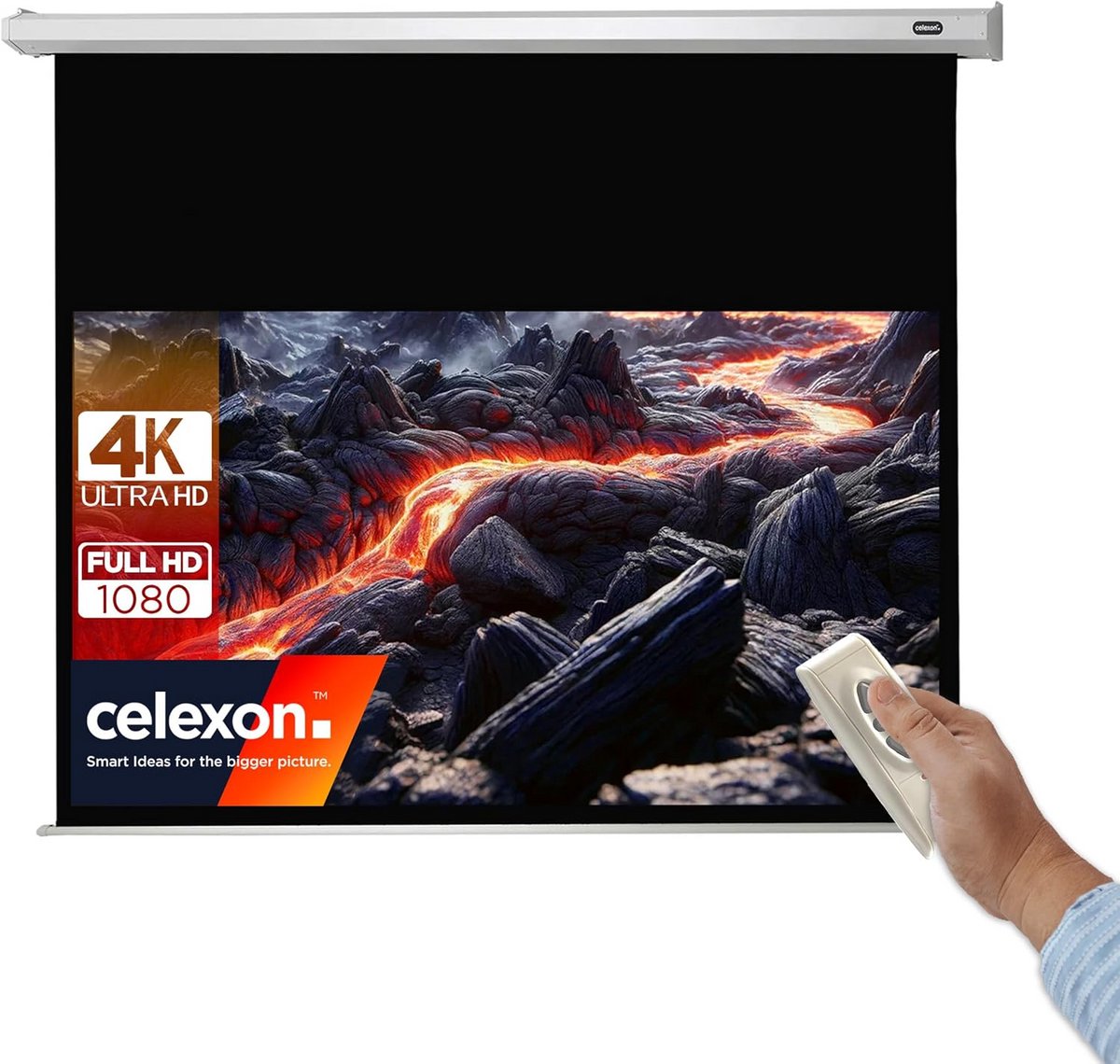 Gemotoriseerd Projectiescherm 200x113 cm (16:9) - Hoge Kwaliteit voor Thuisbioscoop en Presentaties
