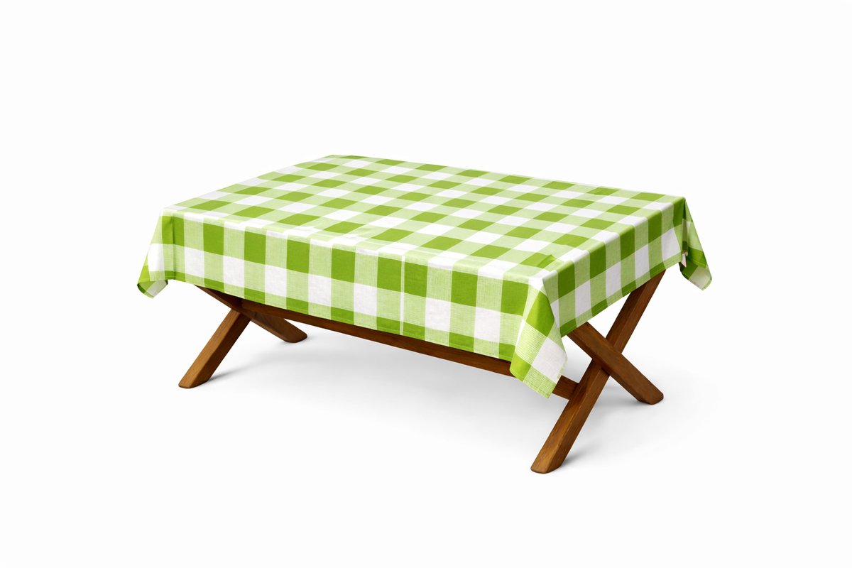 Chef Aid Kunststof Tafelkleed Groen/Wit – 5 Stuks – 130 x 175 cm – Wegwerp Tafelkleed – Feest & Picknick